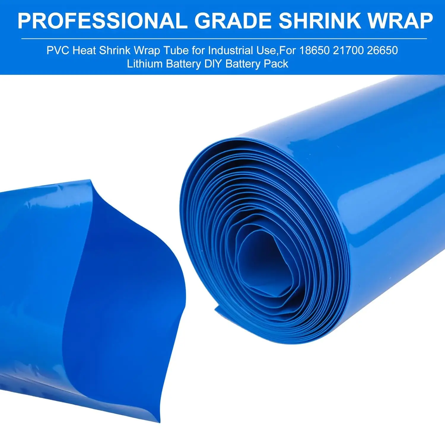 18650 Lip Battery PVC Heat Shrink Tube Pack Width 200mm Dia 127mm Insulated Film Wrap lithium Case Cable Sleeve