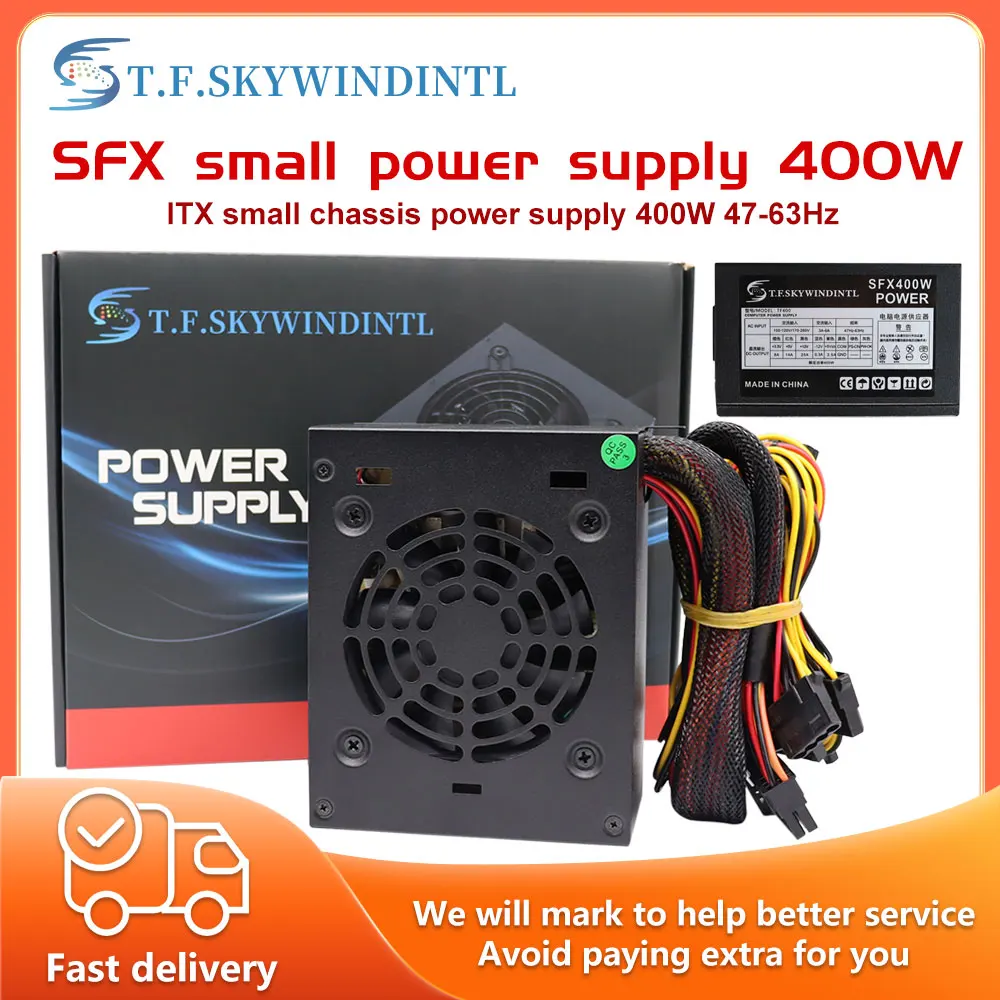 

T.F.SKYWINDINTL 400W SFX Power Supply Source PSU For PC Font Computer Office 300w For Gaming 90-264V