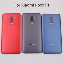 Back Cover For Xiaomi POCOPHONE F1 Battery Cover Rear Door Housing Case with Camera lens+Volume Power Buttons