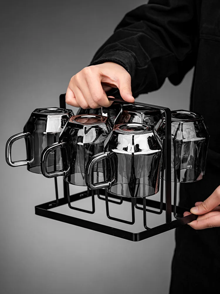 

Handle Glass Cup Water Cup Tea Cup Anti-scalding Home Living Room Guest High-grade Coffee Juice Milk Drinking Cup