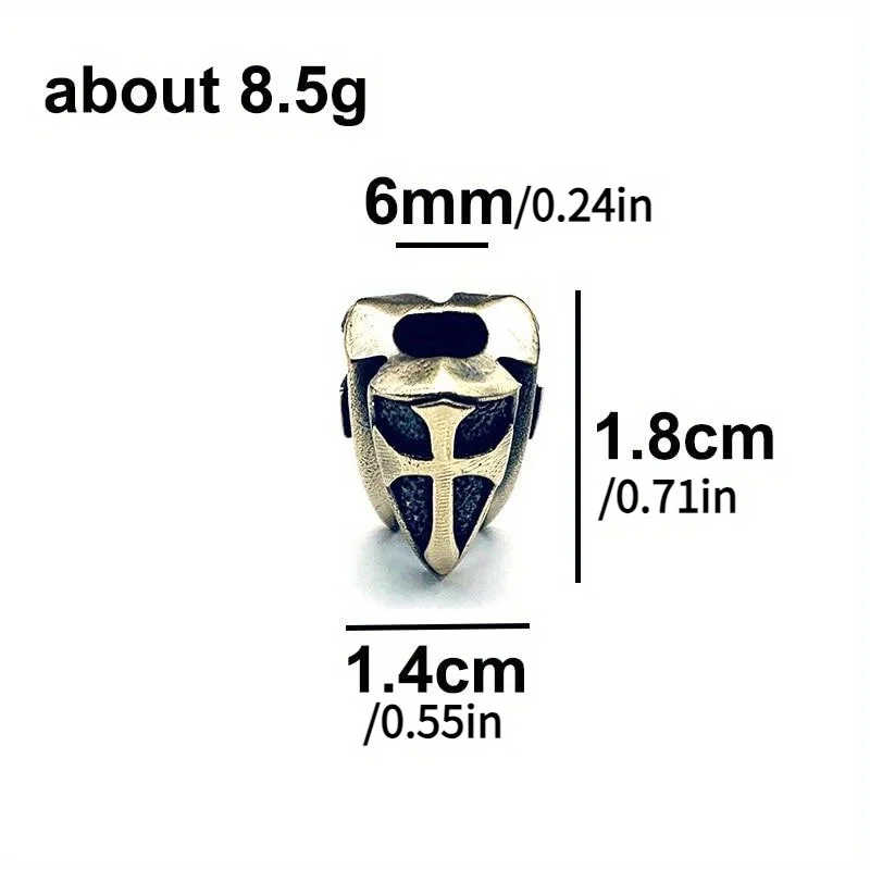 Brass Cross Shield Knife Beads Umbrella Rope Pendant Flashlight Lanyard Hangings Jewelry EDC Outdoor Tool DIY Paracord Keychains