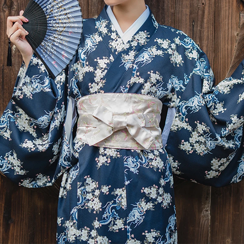 Kimono japonês guindaste estampado Cintura, Hanfu tradicional, cinto de vestido retrô, Yukata roupão, cinto acessórios antigos, novo