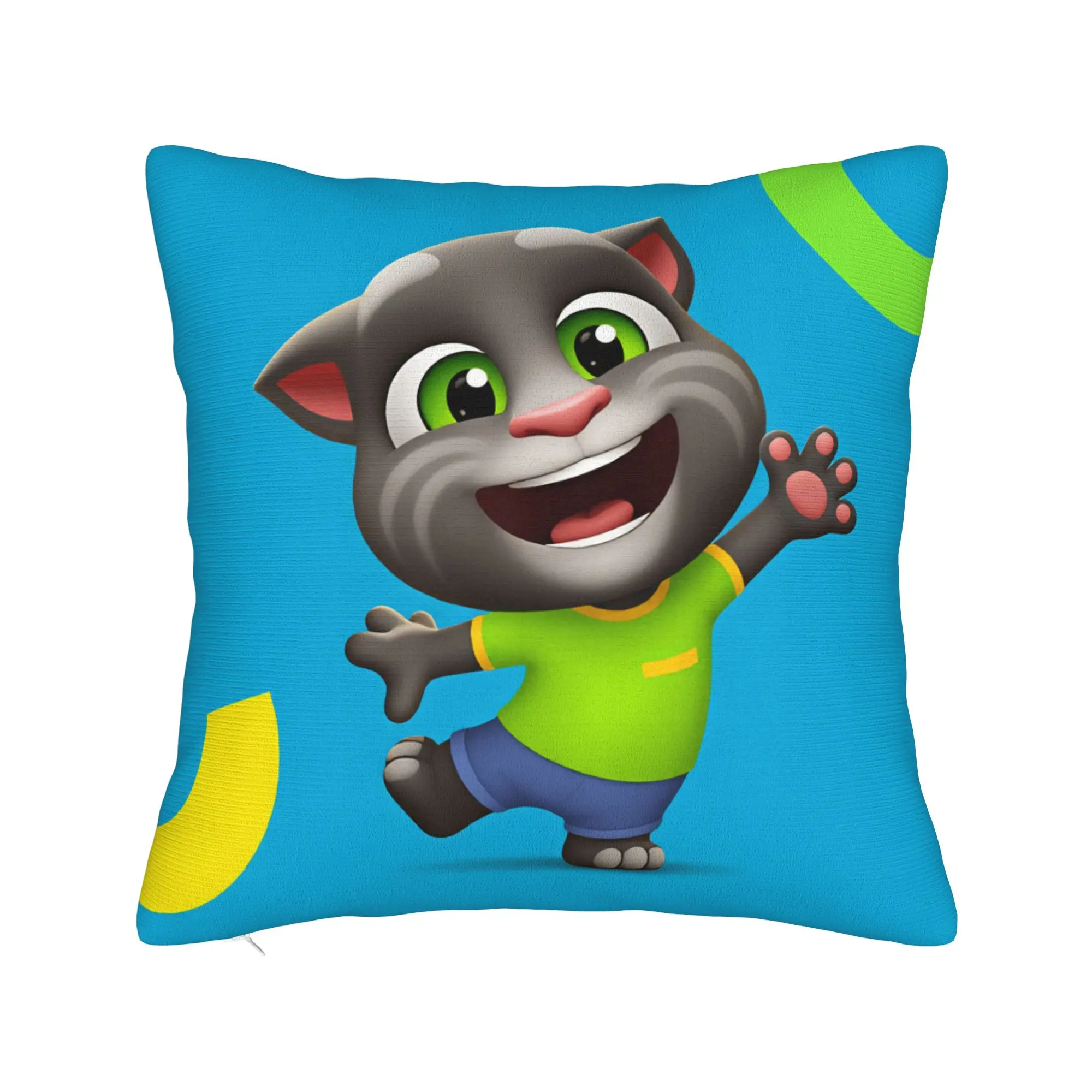 Decorative T-Talking T-Tom And F-Friends Pillow Case  Cute Funny Pillow Cover Custom Pillowcases For Couch Sofa Bedroom