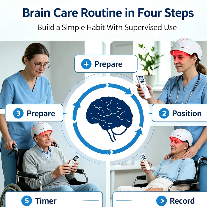 Advanced 1070nm Infrared Light Helmet for Cognitive Support Brain Wellness Mental Clarity Home Device