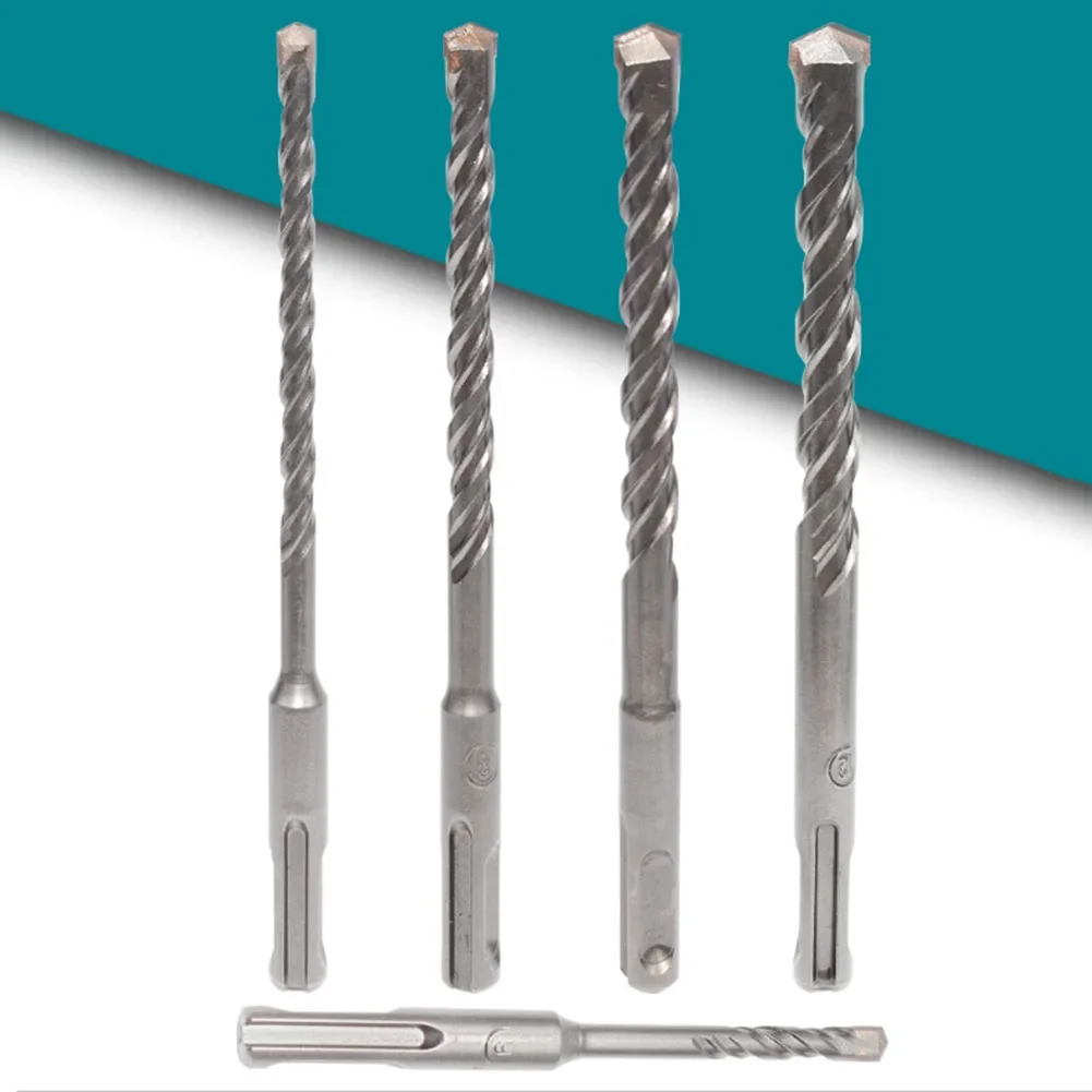 5pcs Drill Bit For Concrete Bit Double Auger Hammer Wall Brick Block Electric Hammer Masonry Bit Carbide Steel Drill Bit