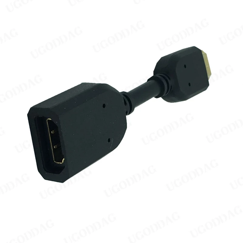 10cm kompatybilny z HDMI przedłużacz kabla HDTV pozłacany przedłużacz Adapter szeroko kompatybilny zestaw pudełkek pod telewizor dla Google