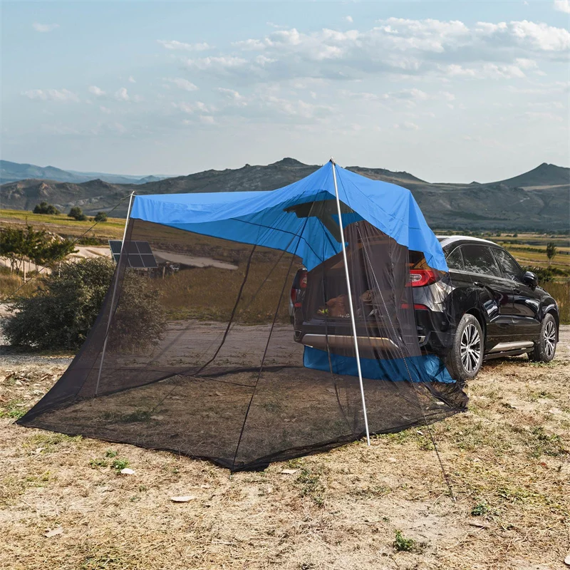 Imagem -03 - Toldo Lateral do Carro Extensão Traseira Toldo Off-road Outdoor Canopy Barraca de Acampamento Toldo Lateral do Tronco do Veículo