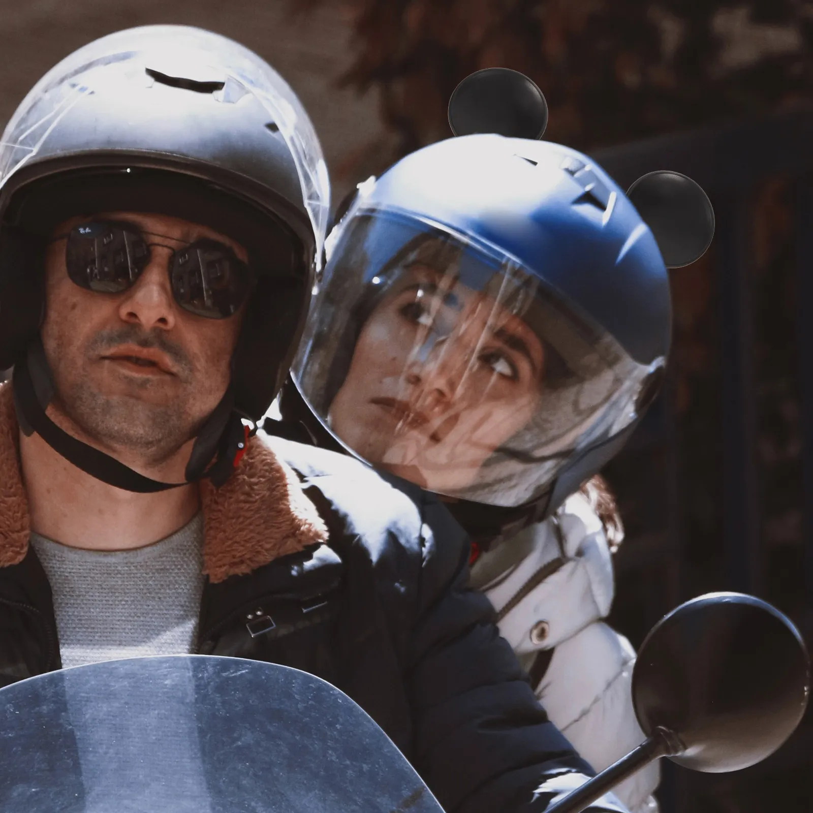 

1 пара модных украшений в виде крысиных ушей для мотоциклетных шлемов, игривый мультяшный декор в виде ушей животных