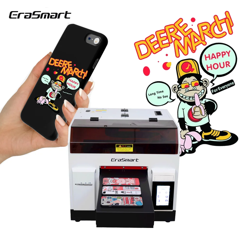 EraSmart A4 UV Inkjet Printer UV Phone Case Printer Multifunction