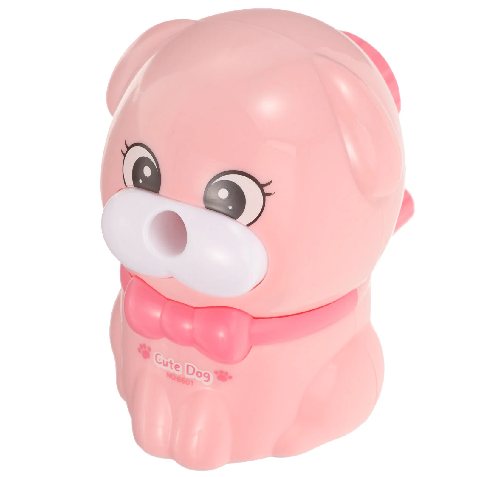 Lovely Kids Sharpener Small Pencil Puppy Mechanical Hand Manual Pink Plastic Dog Student