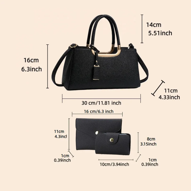 PU Leather Crossbody Shoulder Bags, Adjustable Strap, Plain Design, All Seasons, Perfect Gift for Mom & Girlfriend view 2