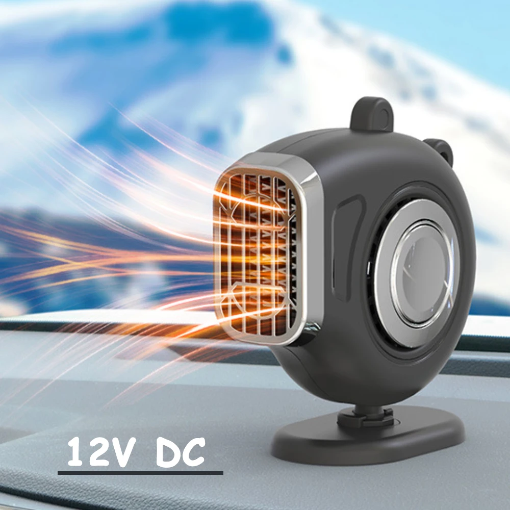 Black, White, Light-Red Car Heater Fan Defroster Car Fan Heater for 12 V Sedans Black