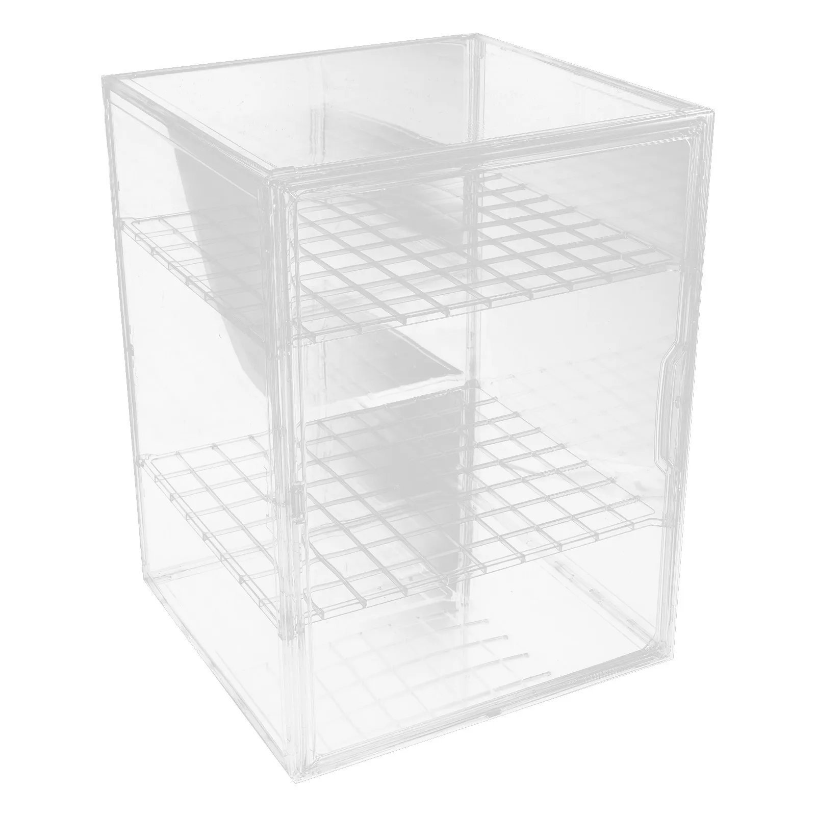Transparent 3 Tier Bread Holder with Locking Lid Ideal for Toast Slices Rolls Muffins Easy Access Storage Solution