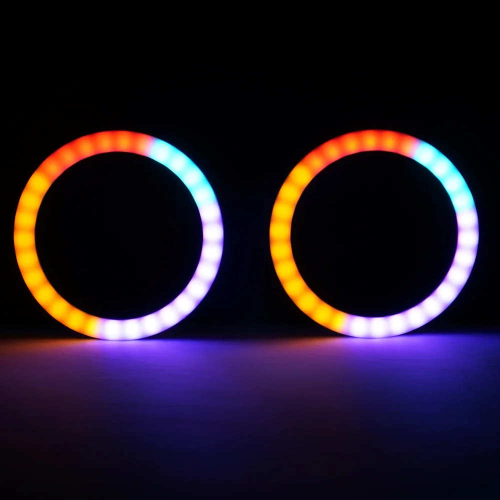 

MISUN 2pcs/Set New Color Chasing Halo Silicone Rings with Switchback Size From 40mm to 180mm