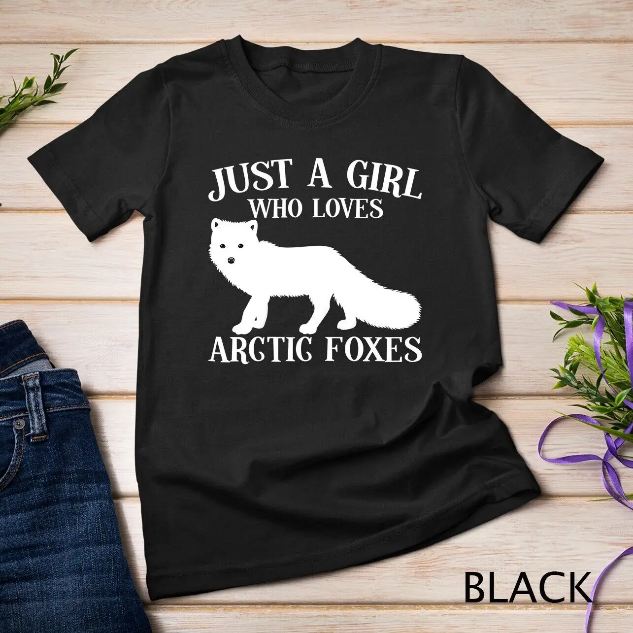 Cute Fox Kids Just A Girl Who Loves Arctic Foxes T-Shirt Unisex T-shirt