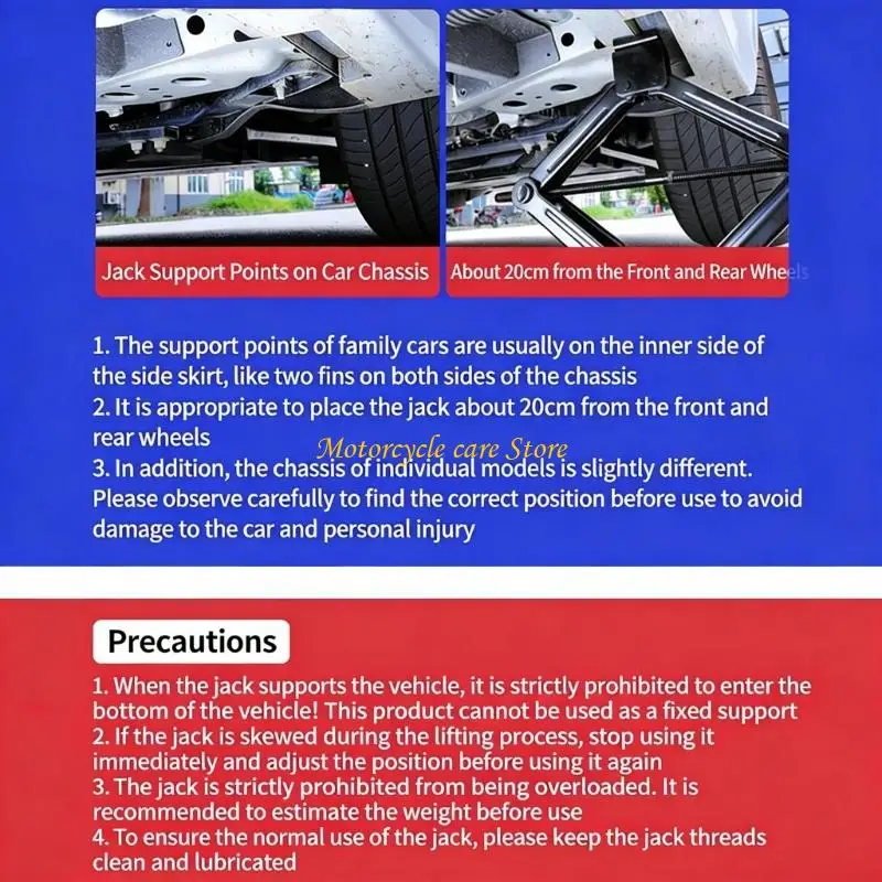 

U75F Useful Auto Raising Device Contains Necessary Tire Changing Gear