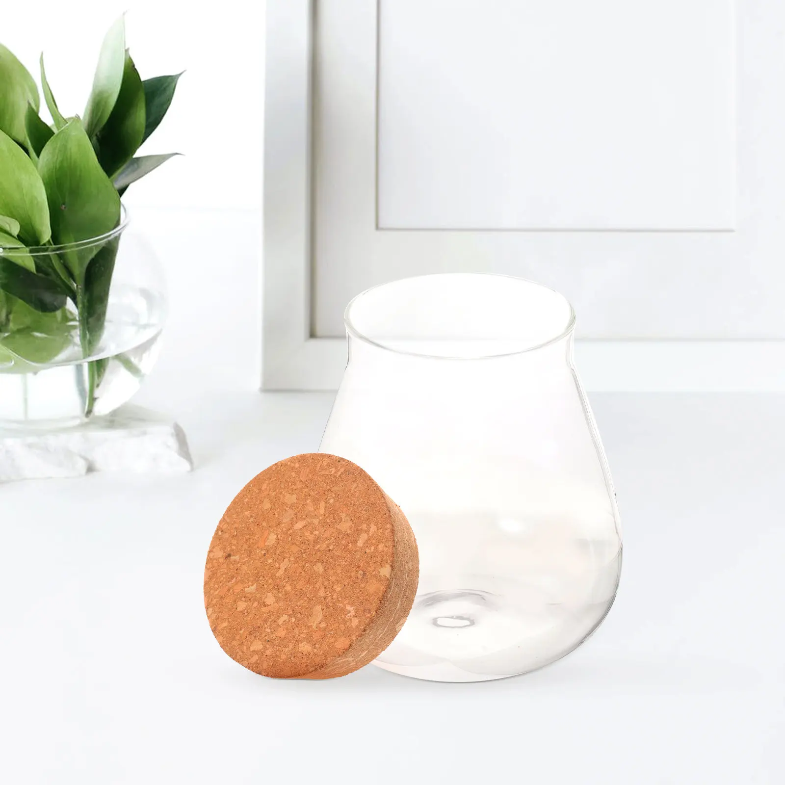 Glass Ecological Bottle for Micro Landscape DIY Terrarium Small Transparent Thickened Jar with Smooth Surface Desktop Home Decor