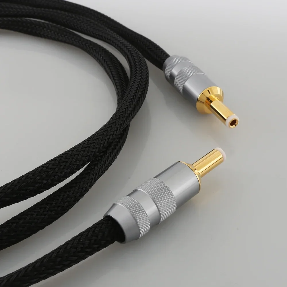 Hifi OCC Silver Plated DC Power Cable GX16-2 Pin To 5.5*2.5/2.1MM AC/DC Phono Amplifier Linear Power Supply Output Cable