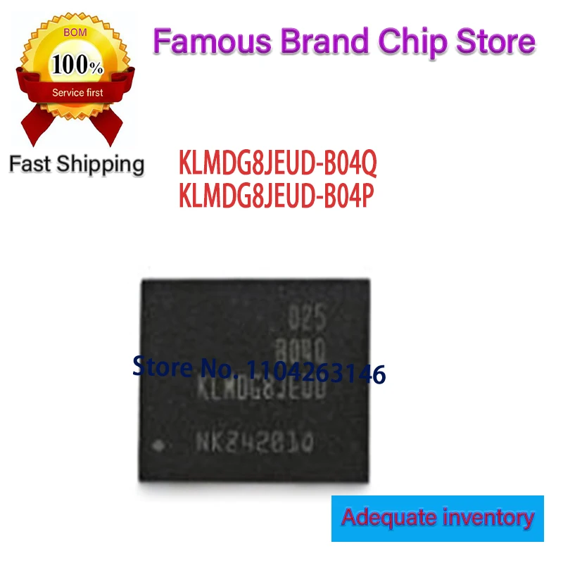 

1pcs/lot KLMDG8JEUD KLMDG8JEUD-B04Q KLMDG8JEUD-B04P BGA NEW Original