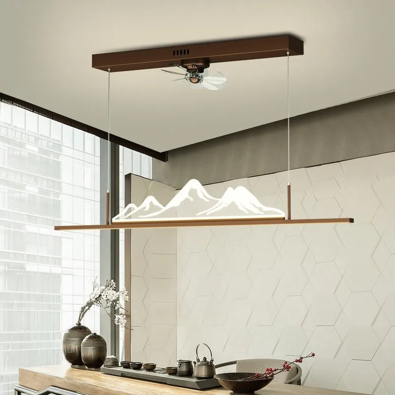 

2026 for Long Wooden Grain Pendant Light for Restaurant Bar Counter Study Room Tea Table Landscape Lighting Fixtures Modern