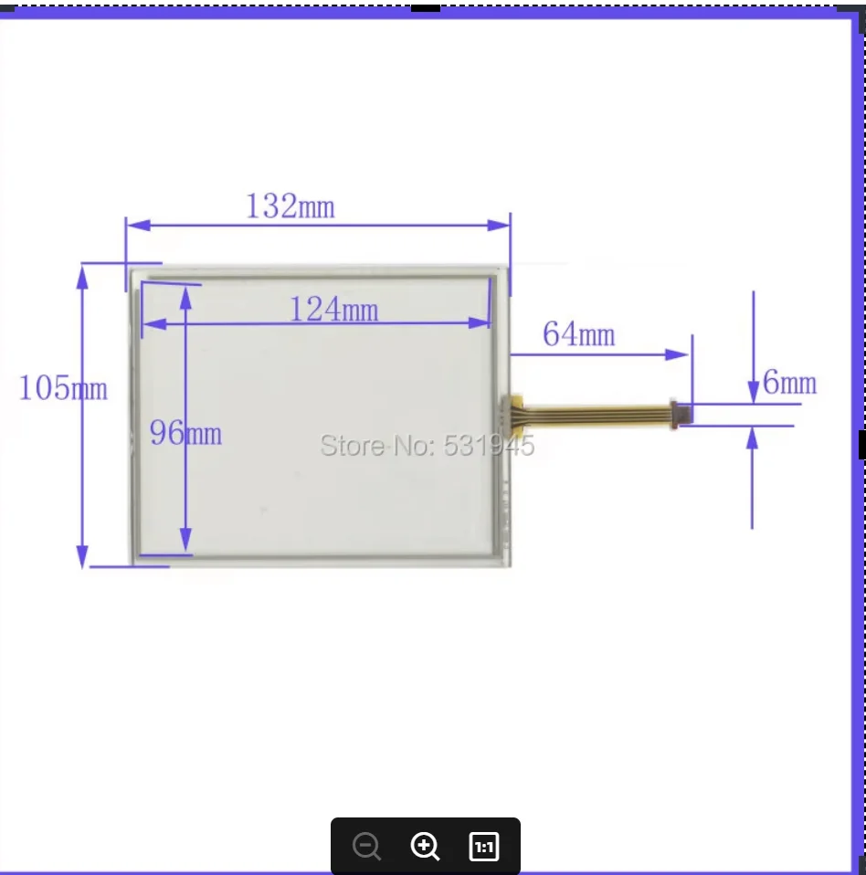 

ZhiYuSun NEW 5.8 inch 132mm*105mm Touch Screen 4 wire resistive USB touch panel 132*105 TOUCH SCREEN touchpad TP 405 417