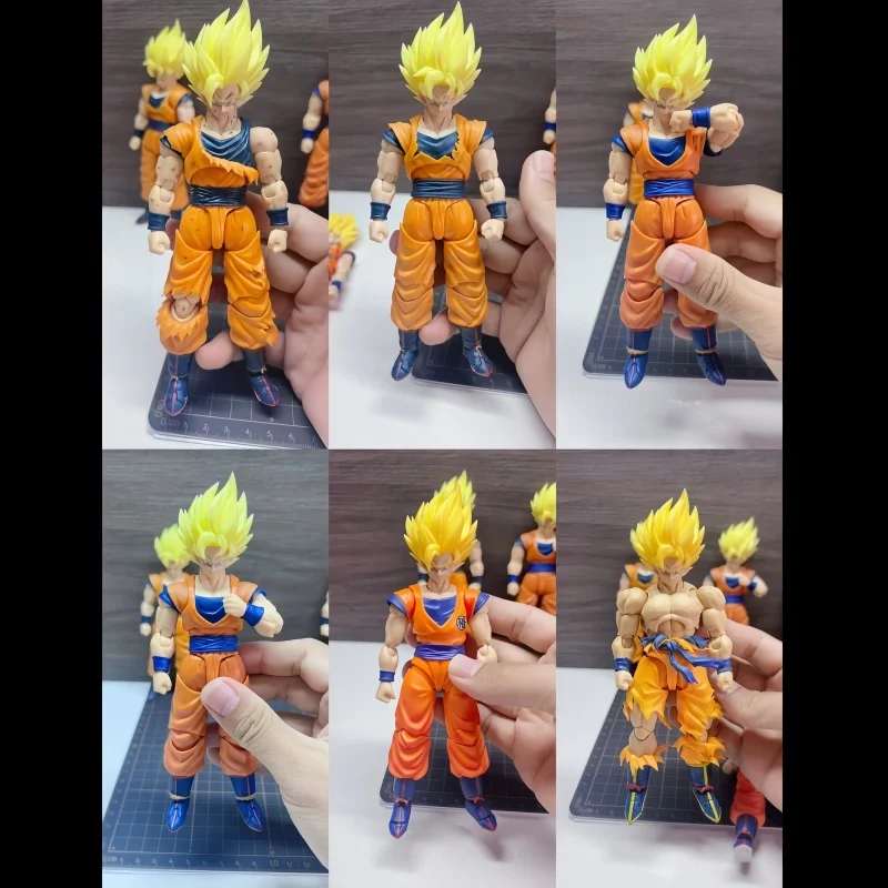 Dragon Ball Toy Head Model Shf Super Two Son Goku Handsome Styling Model Play Battle Damage Edition Facial Model Anime Toy