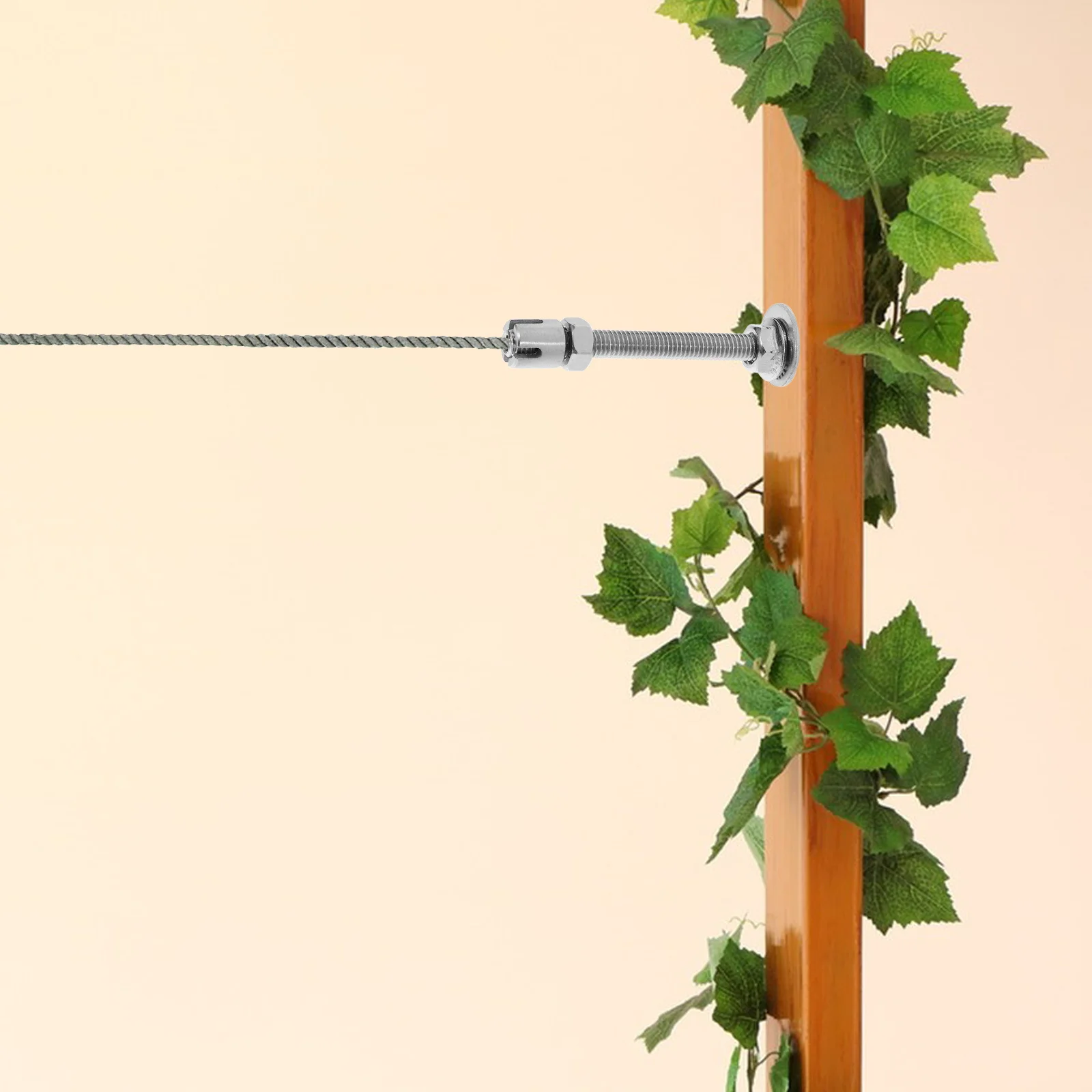 

1pc Cross Clamp Stainless Steel Garden Trellis Screw Wire Rope Anchor Easy Installation Silver Climbing Plants Outdoor Wall Grid