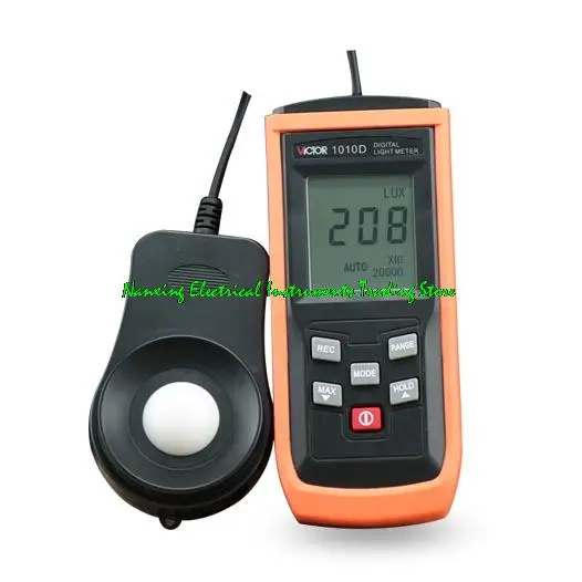 VICTOR VC1010D Digital light meter Max 200,000Lux Luxmeter Luminance  Illuminometers Photometer Auto LCD Illuminometer