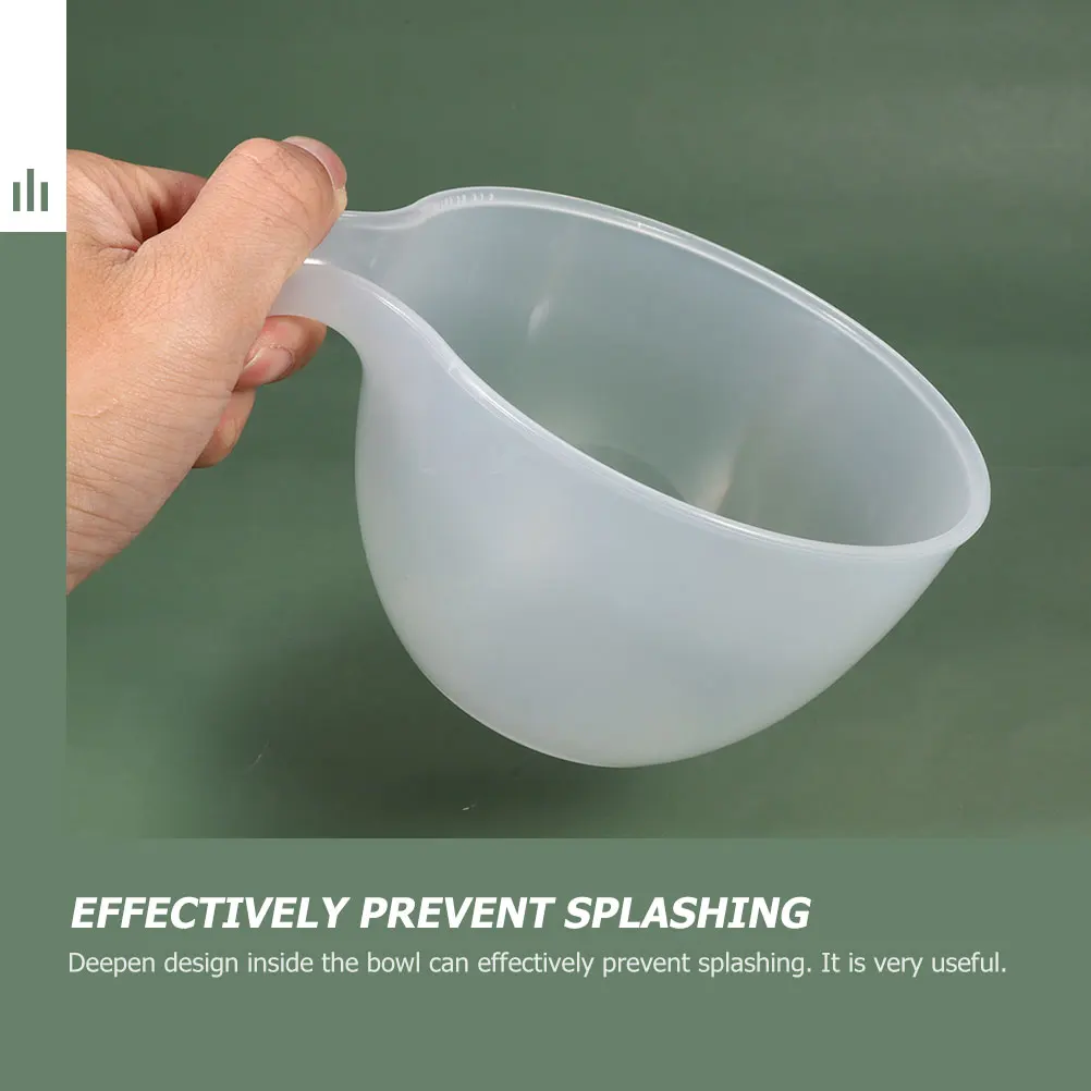 

3Pcs Plastic Mixing Bowls Deep Design Nesting Stackable Kitchen Tableware Portable Fruit Salad Home Sauce Bowls with Handle