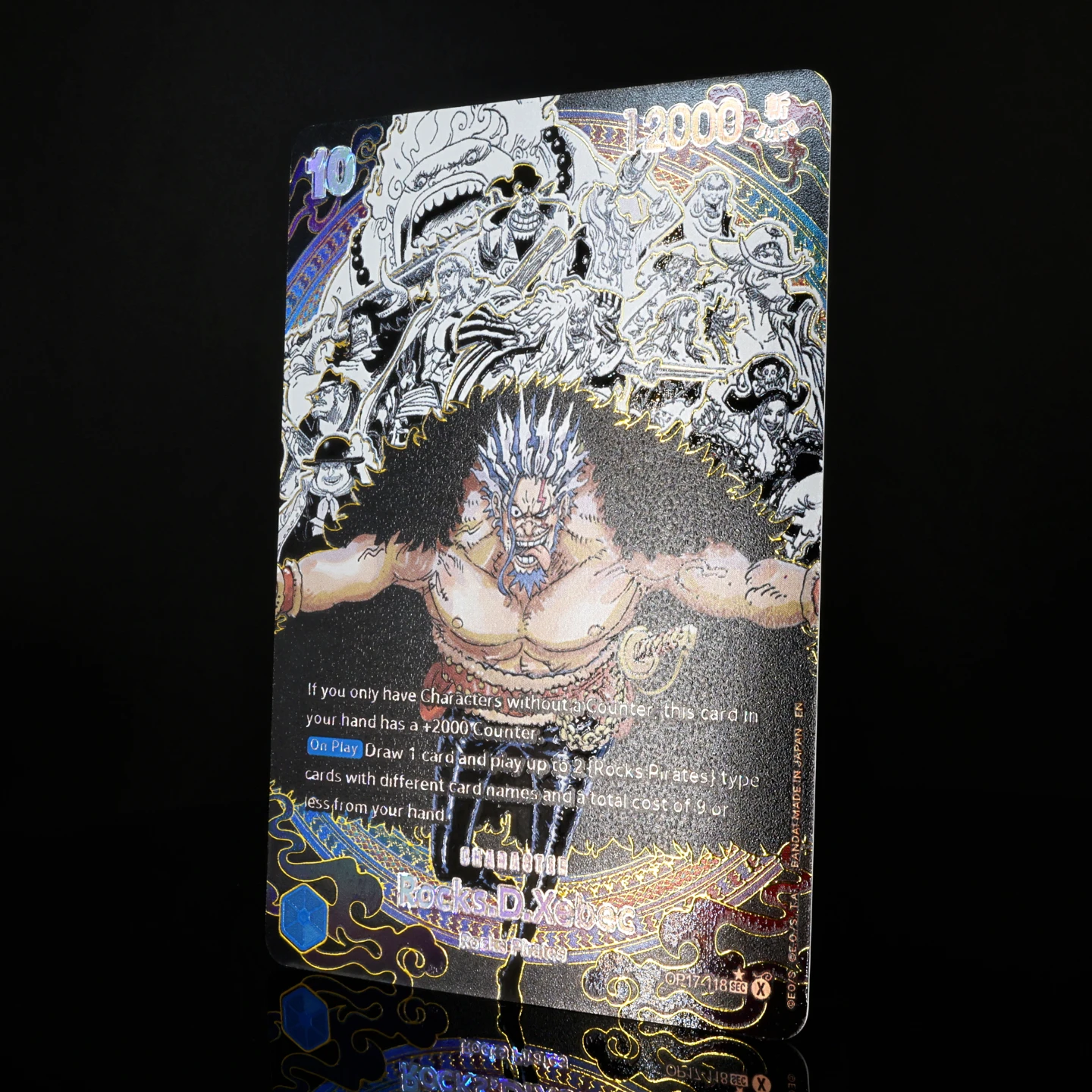 One Piece TCG OPCG Manga Card OP17-118 Secret Rare Rocks.D.Xebec