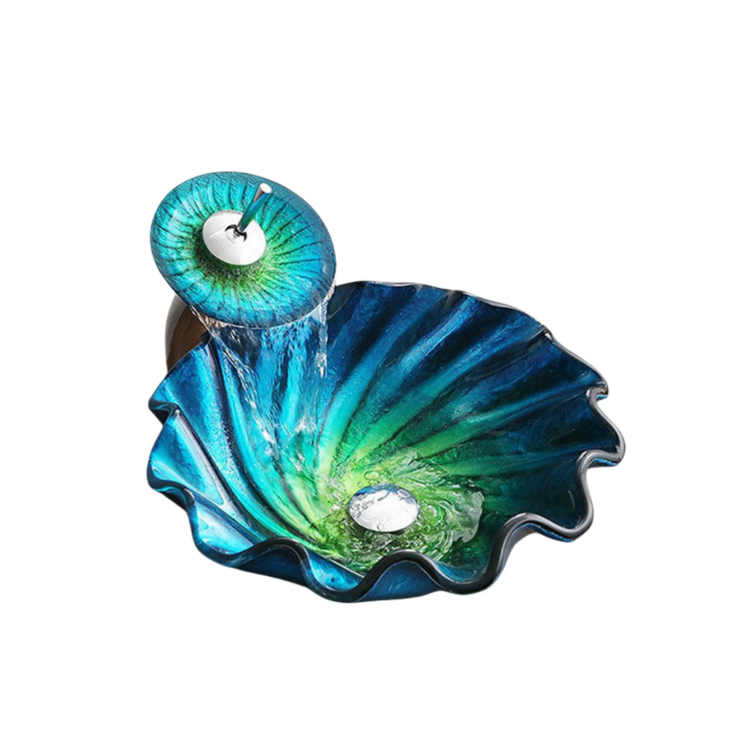 

Simple and luxurious creative style tempered glass washbasin, countertop basin, innovative artistic washbasin