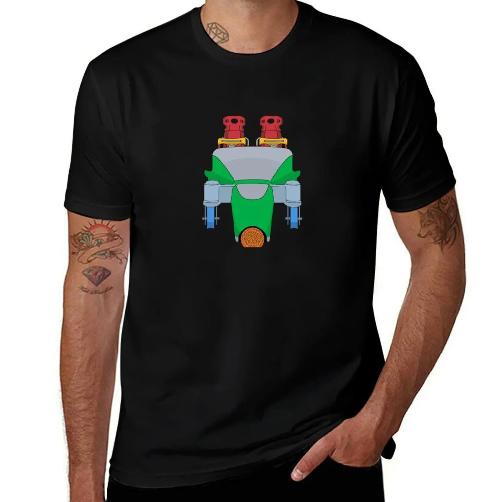 Dragster train (Indy Green) T-Shirt Basic Solid Color Casual Tee Shirt T-Shirt