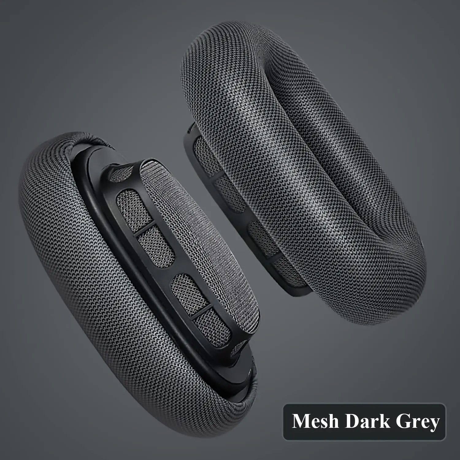 Replacement Ear Pads for AirPods Max Headphone Breathable Mesh Fabric Earpads Covers with Magnet Ear Pads Repair Part(Dark Grey)