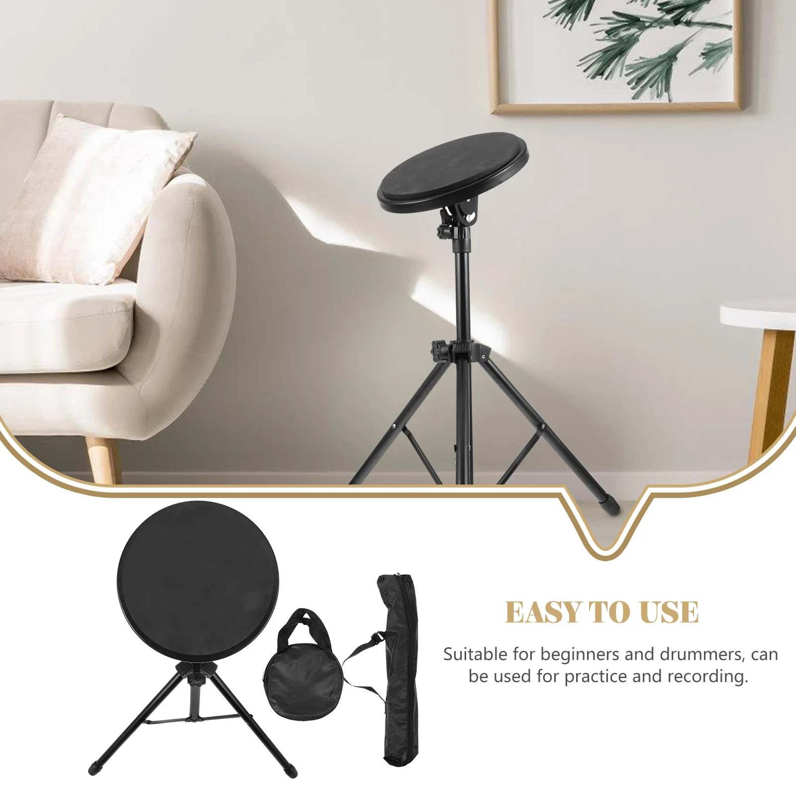 

1Set Drum Practice Pad Silent Soundproof Mat Durable Rubber Drum Mute Pads for Apartment and Studio Use Soundproof Mat