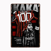 KAKA 100 Goal - Milan Football Print Poster Metal Plaque Poster Club Home Bar Cave Classic Plaques Tin Sign Room Wall Decor