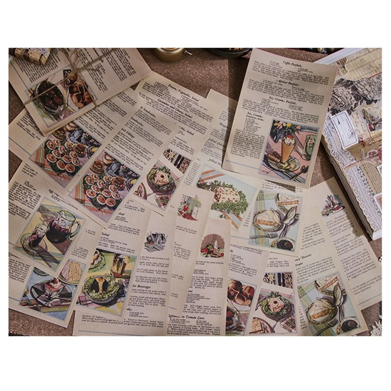 Retro Handbook Material Book DIY Base Material Package Retro Inspiration Series Retro Handbook Decorative Backing Paper