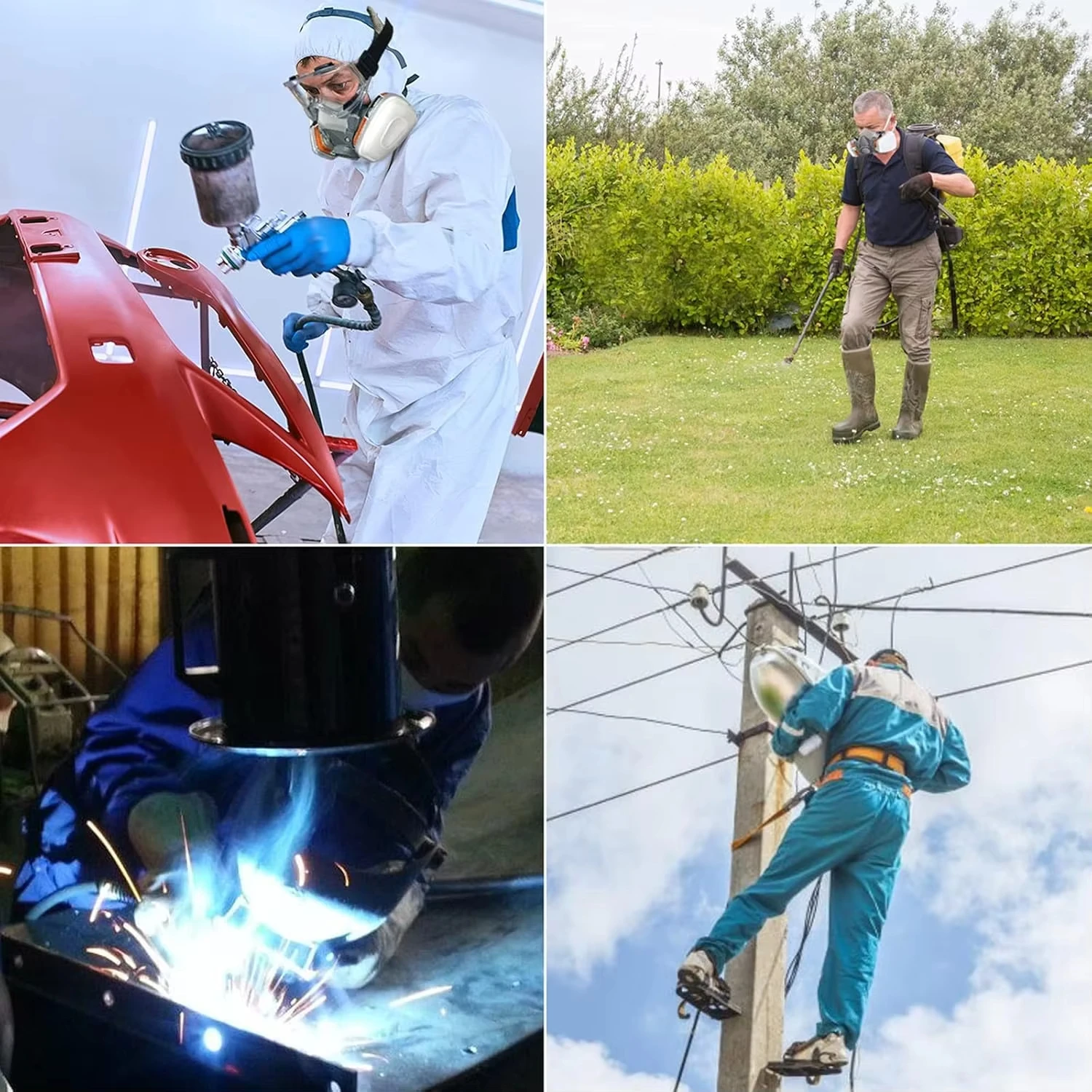 Gas Mask 6200 Set Vehicle Painting Spray with Cartridge Box 6001/6002 Orgainc Acid Vapors 5N11 Filters Dust-proof Mining