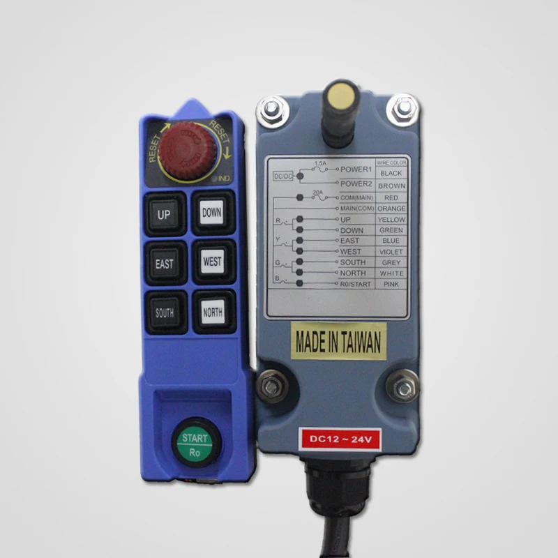 buttons single speed 12v 220v 380v radio wireless industrial waterproof crane electric chain remote controller