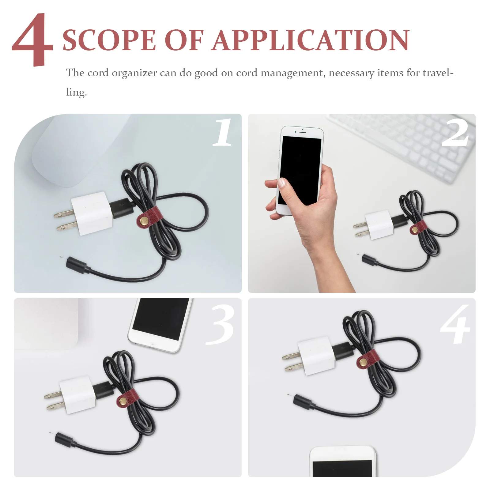

24pcs Cow Cable Winders Cord Organizers For Headphone Usb Cables Anti-Winding Portable Travel Desktop Tidy Keeper