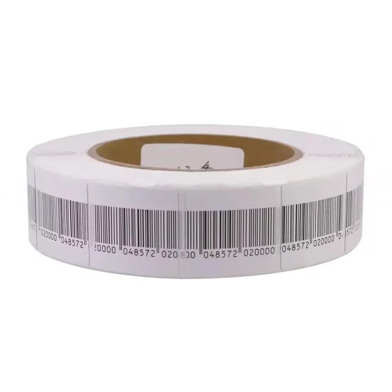 1000 buah/rol Supermarket Anti Maling garis magnetik RF 8.2Mhz 40*40mm produk Anti Maling Label lembut