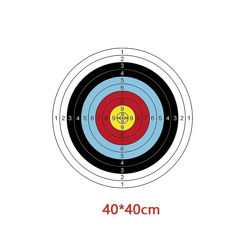 10 pz Tiro Con L'arco Bersaglio di Carta Viso 40x40 cm Per Freccia Arco Pratica di Tiro Formazione Sport All'aria Aperta Obiettivo Adesivi Shot Accessori