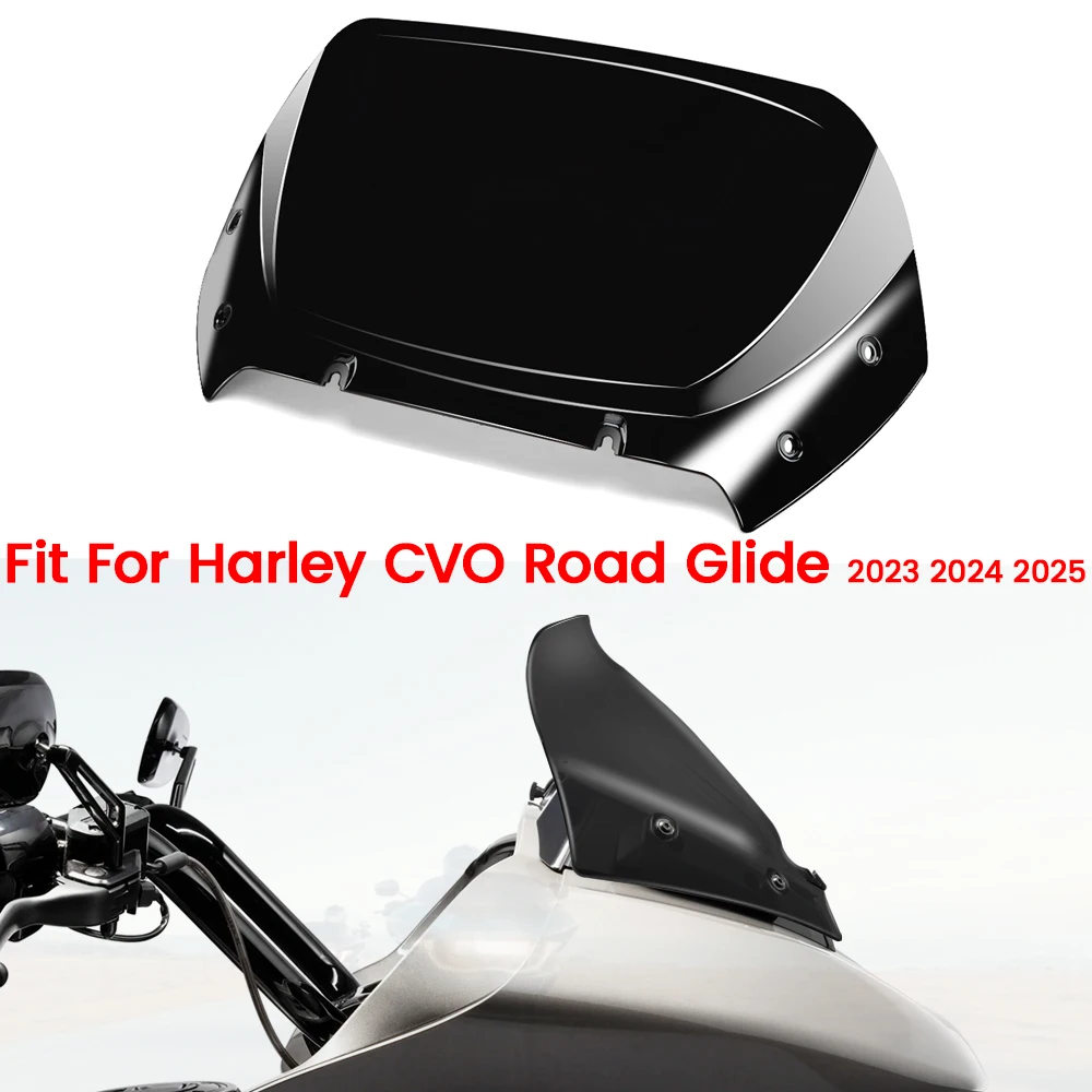 

10''Motorcycle Windshield Upper Fairing Windscreen Wind Deflector For Harley Touring CVO Road Glide FLTRX FLTRXSE 2023 2024 2025