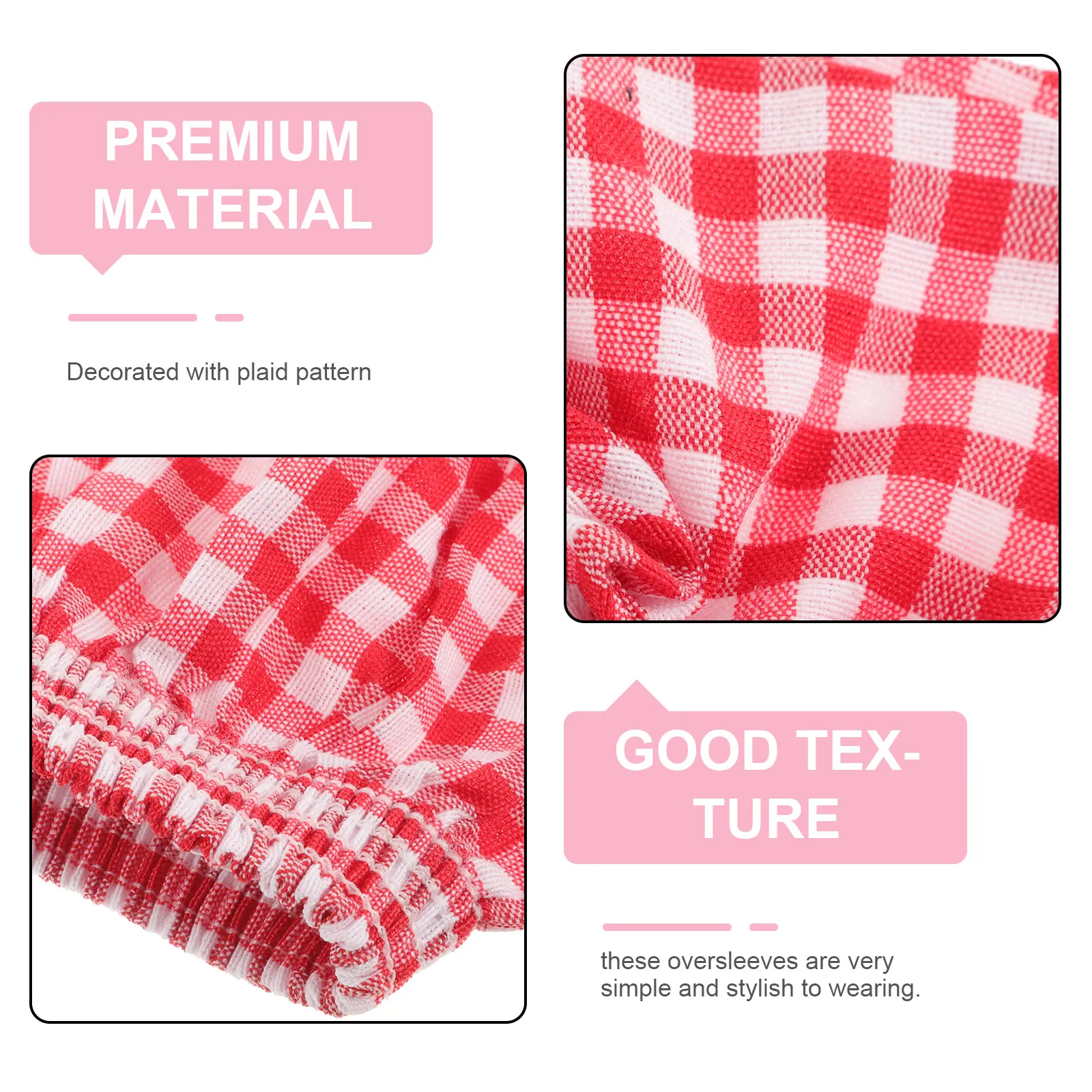 

3 Pairs Anti-fouling Cotton Linen Oversleeves Cleaning Oilproof Arm Protector Dust Resistant Gardening Work Durability Plaid