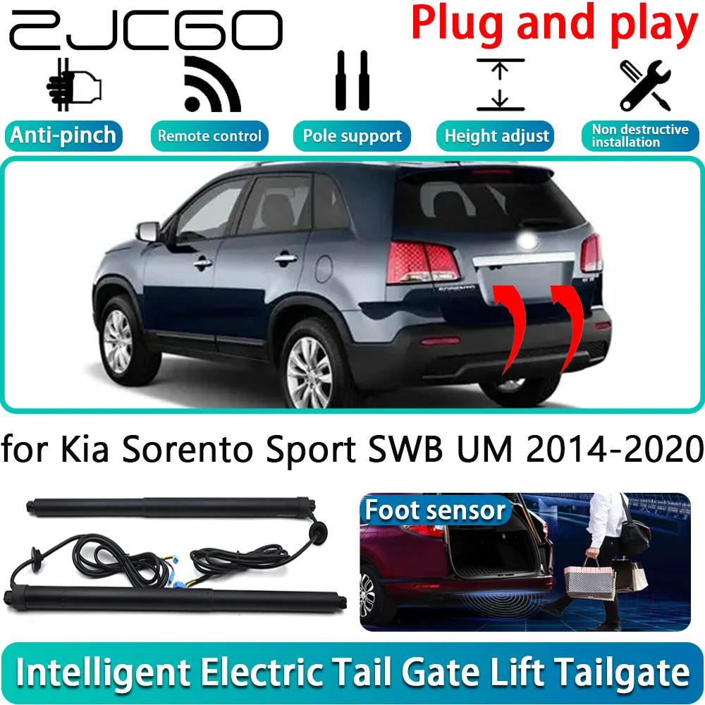

ZJCGO for Kia Sorento Sport SWB UM 2014-2020 Electric Powered Tailgate Power Liftgate Automatic Tailgate System With Foot Sensor