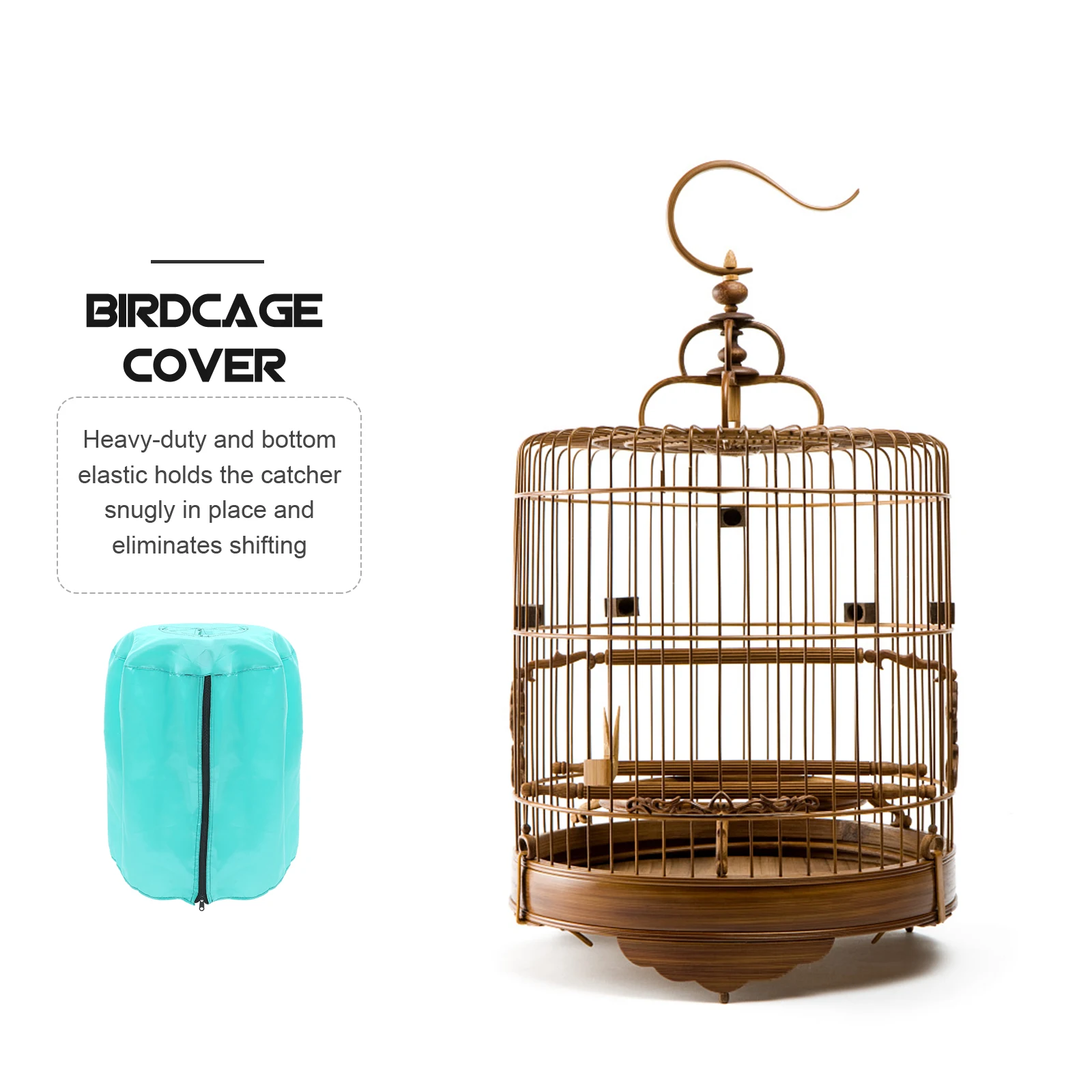 

Round Bird Cage Cover Breathable Night Protector Netting Accessories Parrot Cage Sunshade Durable Elastic Bottom Anti