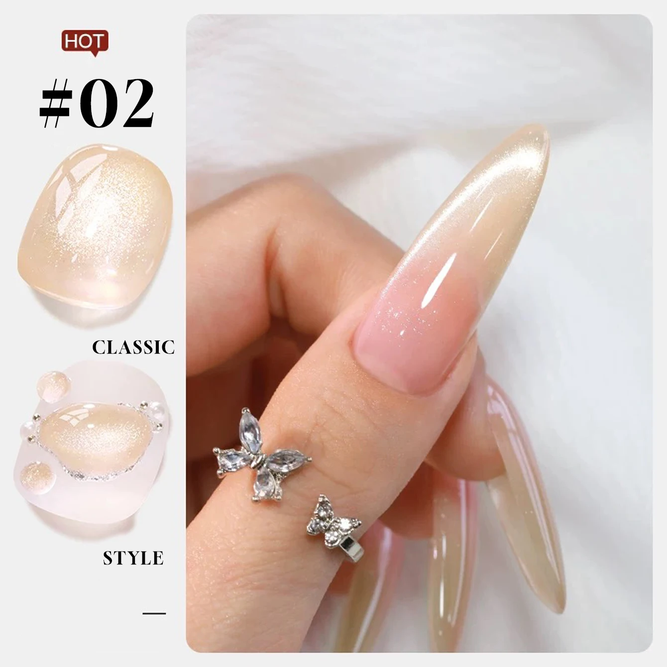 MIANEL 1-6pcs 12ML Summer Japanese Ice Cream Cat Eye Gel Nail Polish 2025 New Internet Celebrity Explosive Diamond Gel Polish
