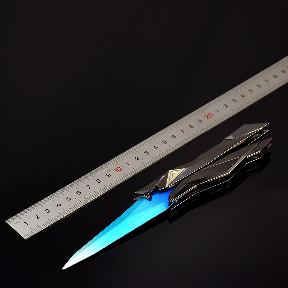 Tirador táctico, hoja de mariposa plegable, armas coleccionables grabadas en 3D, equipo corporal portátil para accesorios de Cosplay/juegos