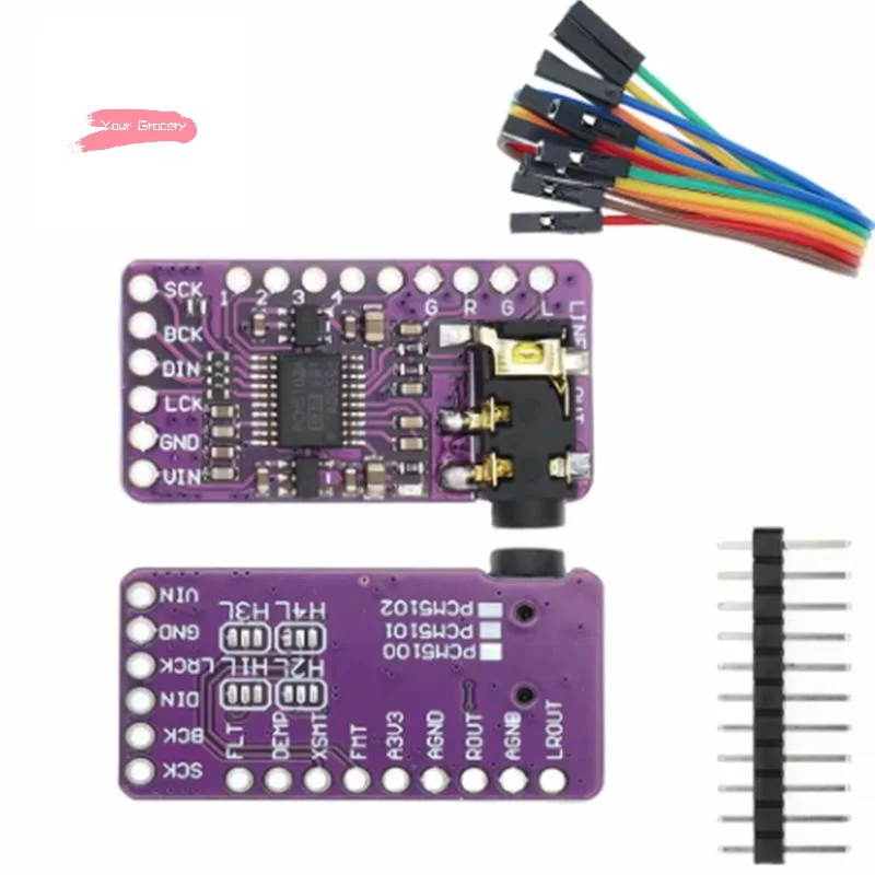 Y-PCM5102A Interface I2S DAC Decoder GY-PCM5102 I2S Player Module For Raspberry Pi PHAT Format Board Digital PCM5102 Audio Board