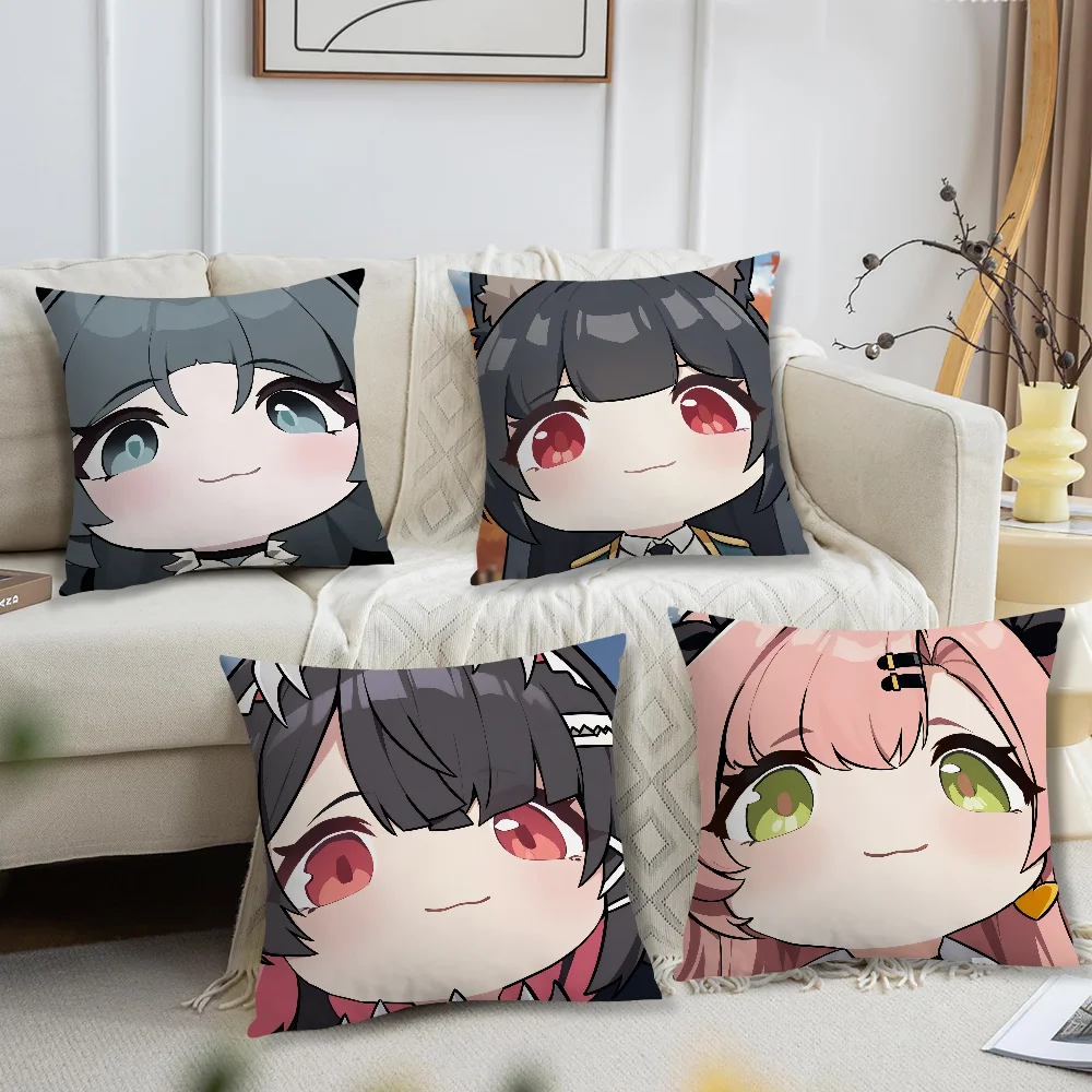 

Cute Q Version ZZZ Ellen Nicole Miyabi For Bedroom Car Coffee Shop Room Soft and Living Room Sofa Decorative Pillow Cover Case