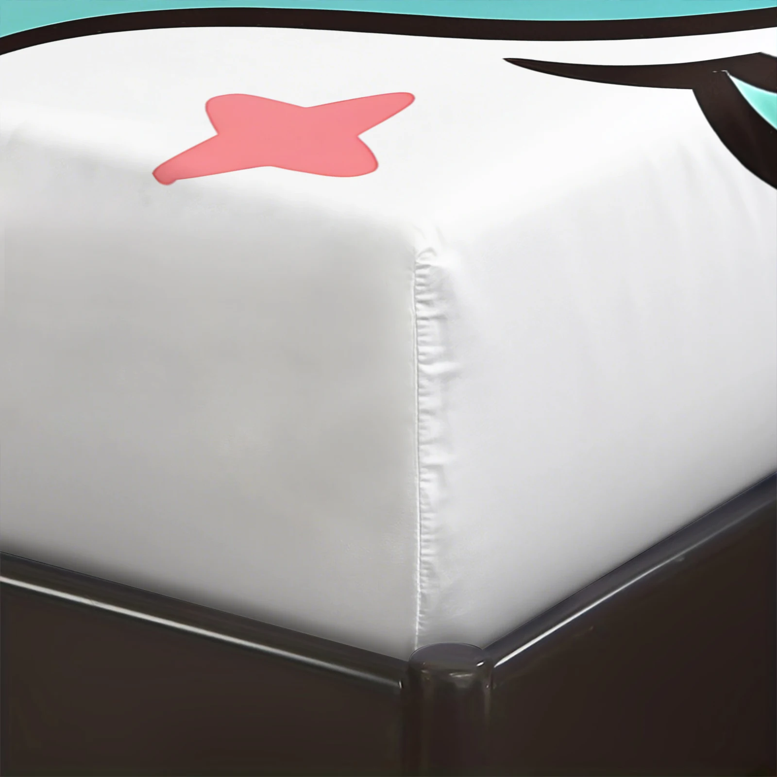 3-teiliges Hatsune Miku Chibi-Style Spannbettlaken-Set, Niedliche Anime-Bettwäsche mit Kissenbezügen, Tiefe Taschen, Teenager-Zimmer-Deko, Geschenk für Fans – Detail 3